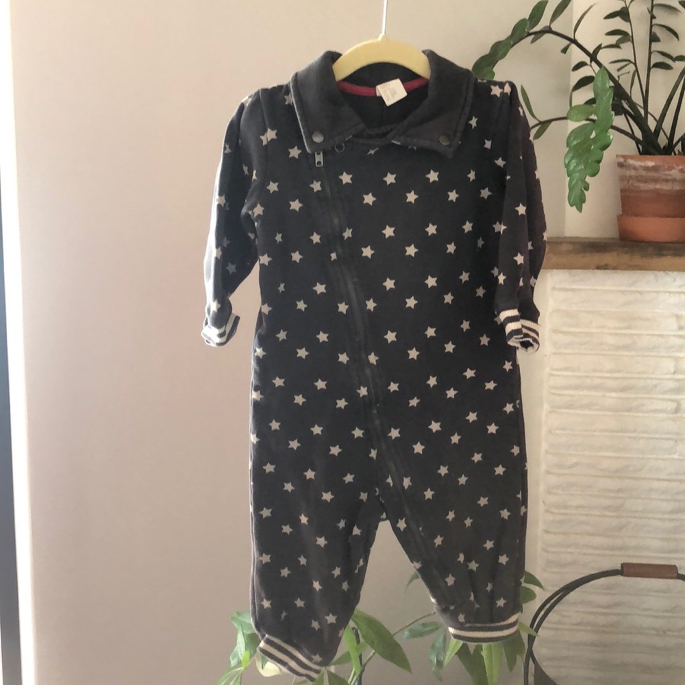 Star print sweatshirt onesie